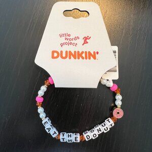 NWT - Little Words Project x Dunkin' Bracelet - Eat the Donut